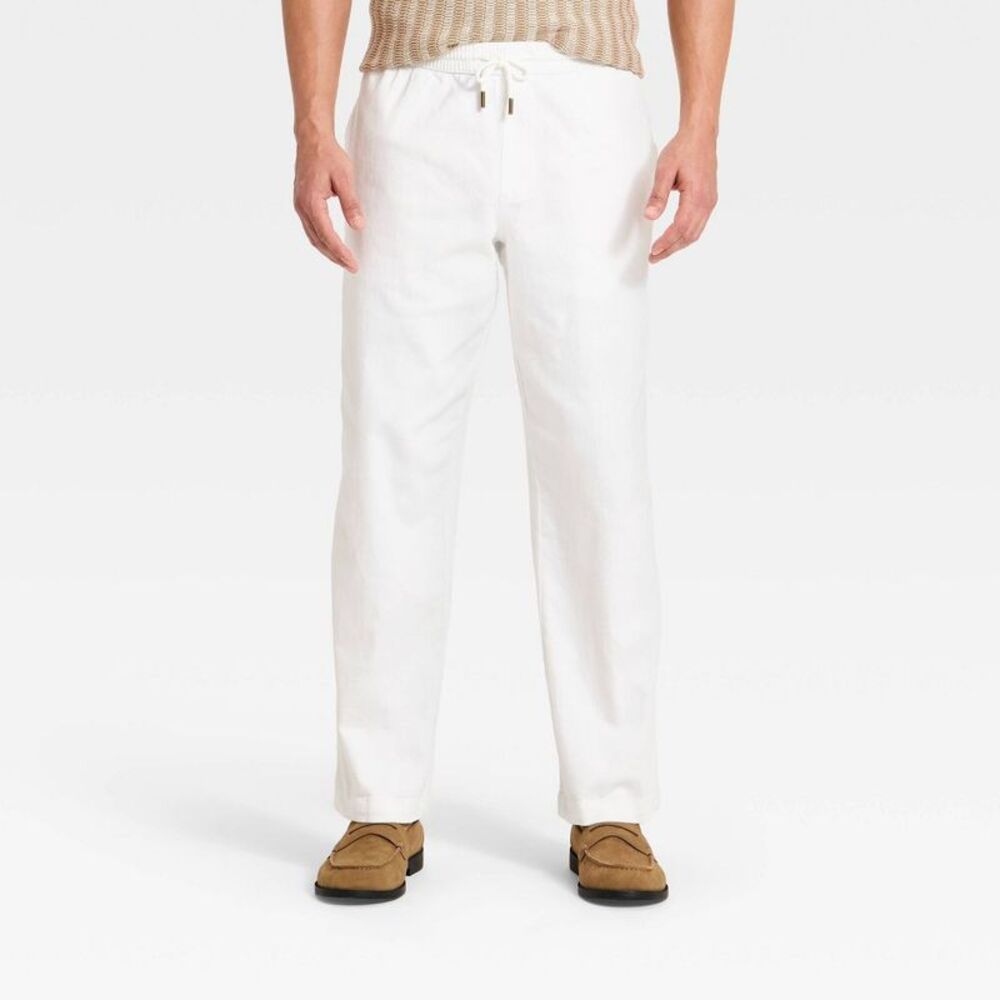 Open Box - Goodfellow & Co - Men's Relaxed Fit Beach Pull-On Pants - White